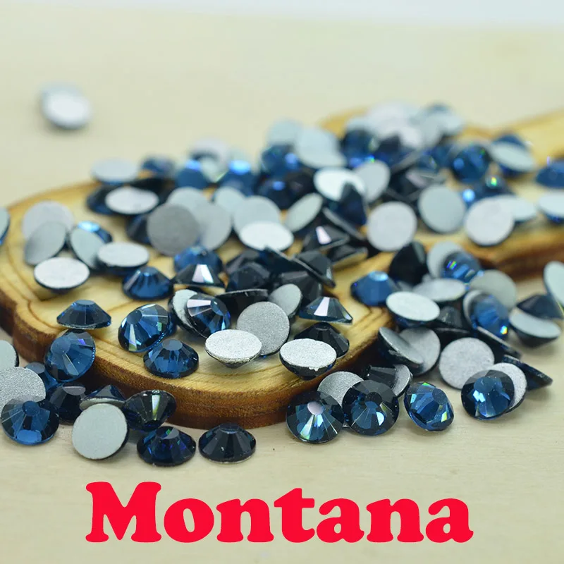 Montana Flat Back Non HotFix Nail art Rhinestone 3D Glass Nail Art Decorations Garment Rhinestone