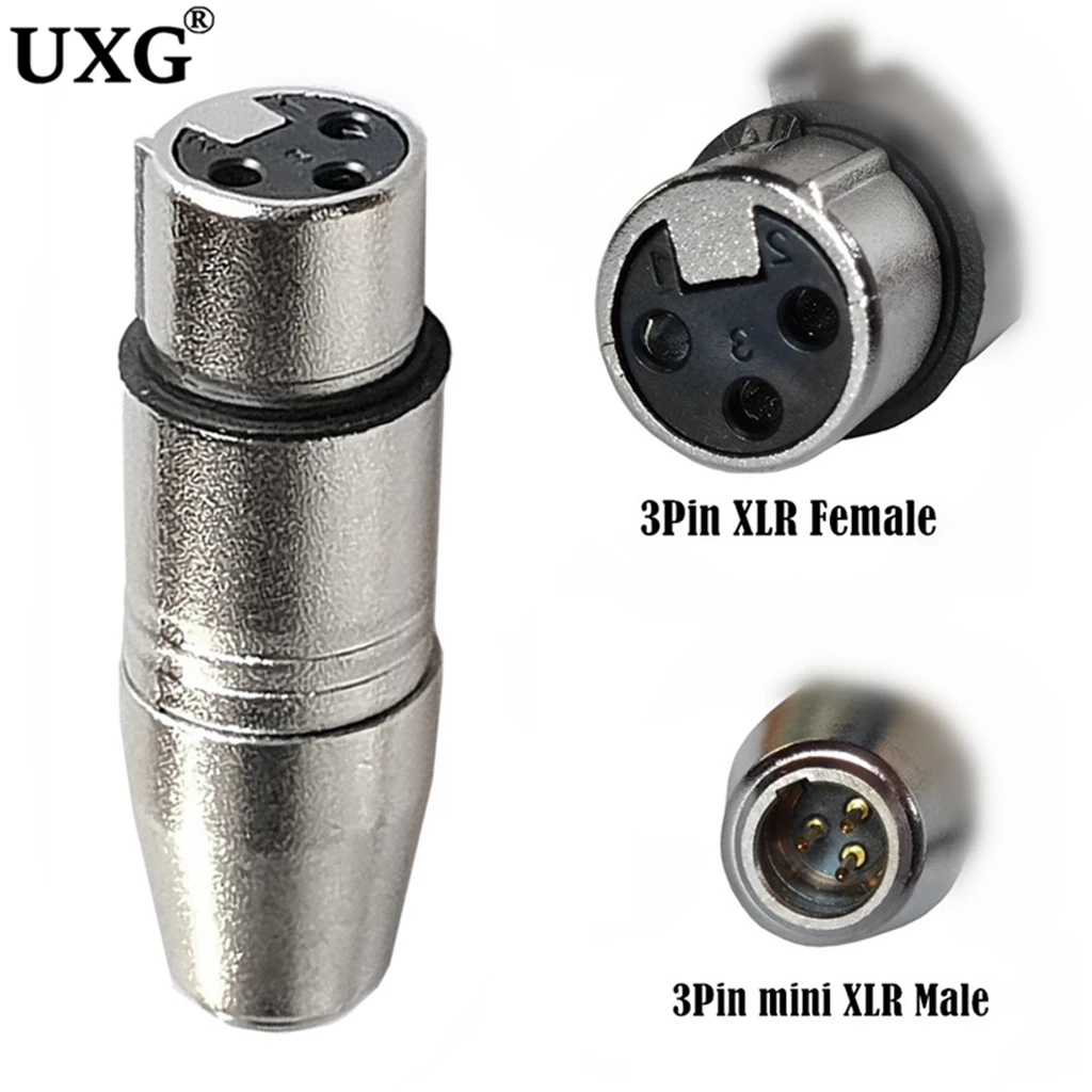 Mini Male XLR 3PIN To XLR Female Audio Connector Cable Adapter 3 Pin XLR To Mini 3 Pin XLR Microphone Mixer Recorder Sound Card