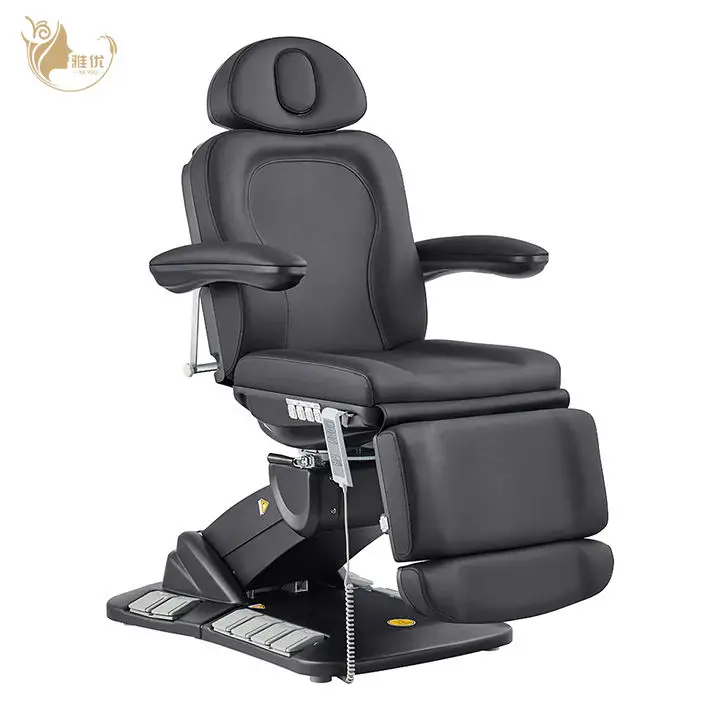 Motor Electric Beauty Bed With Adjustable Leg Support For Spa Facial And Gynecology Treatments