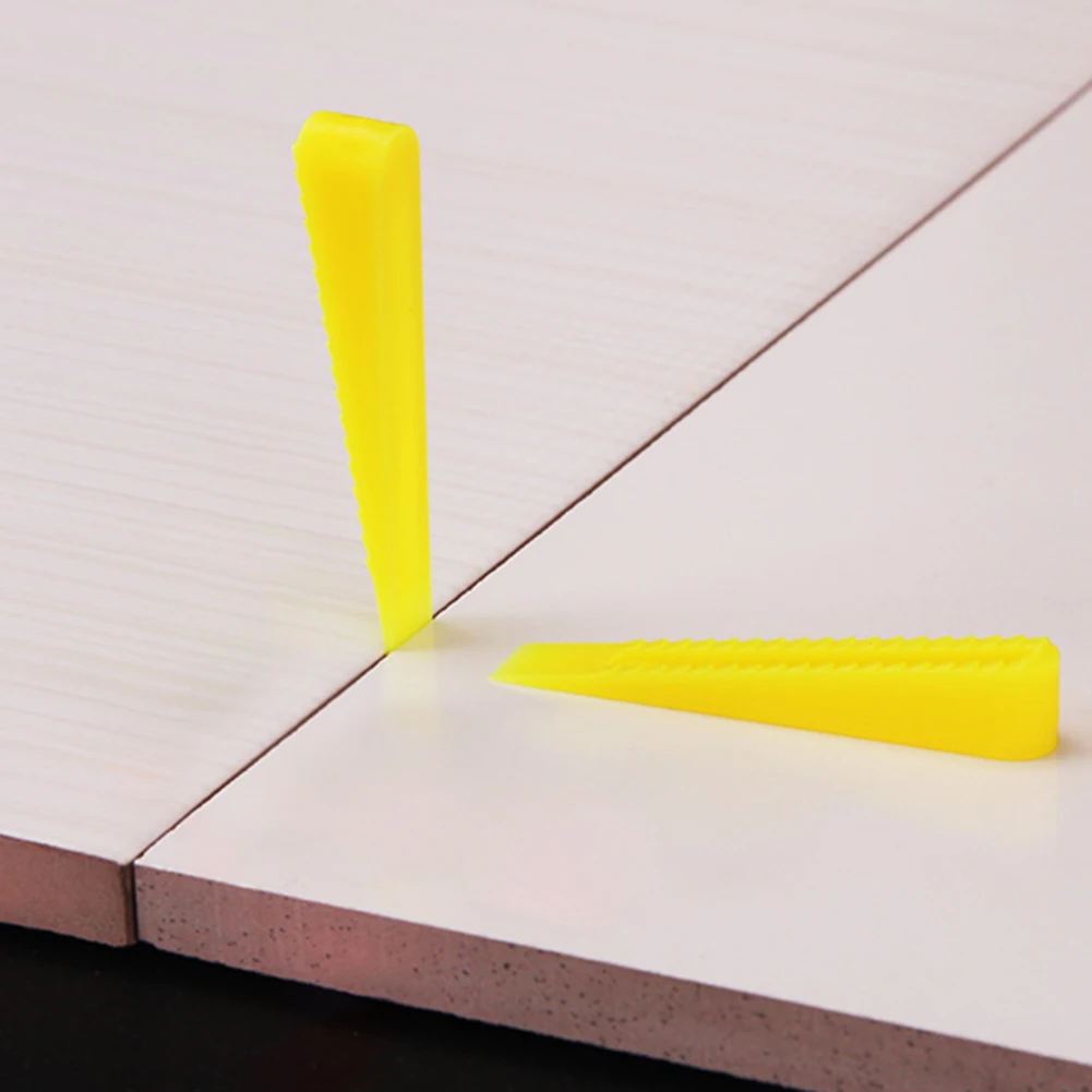 

100 шт. многоразовых клиновидных фиксаторов для плитки, керамических клиновидных распорок, система выравнивания напольной плитки, многоразовый фиксатор для выравнивания