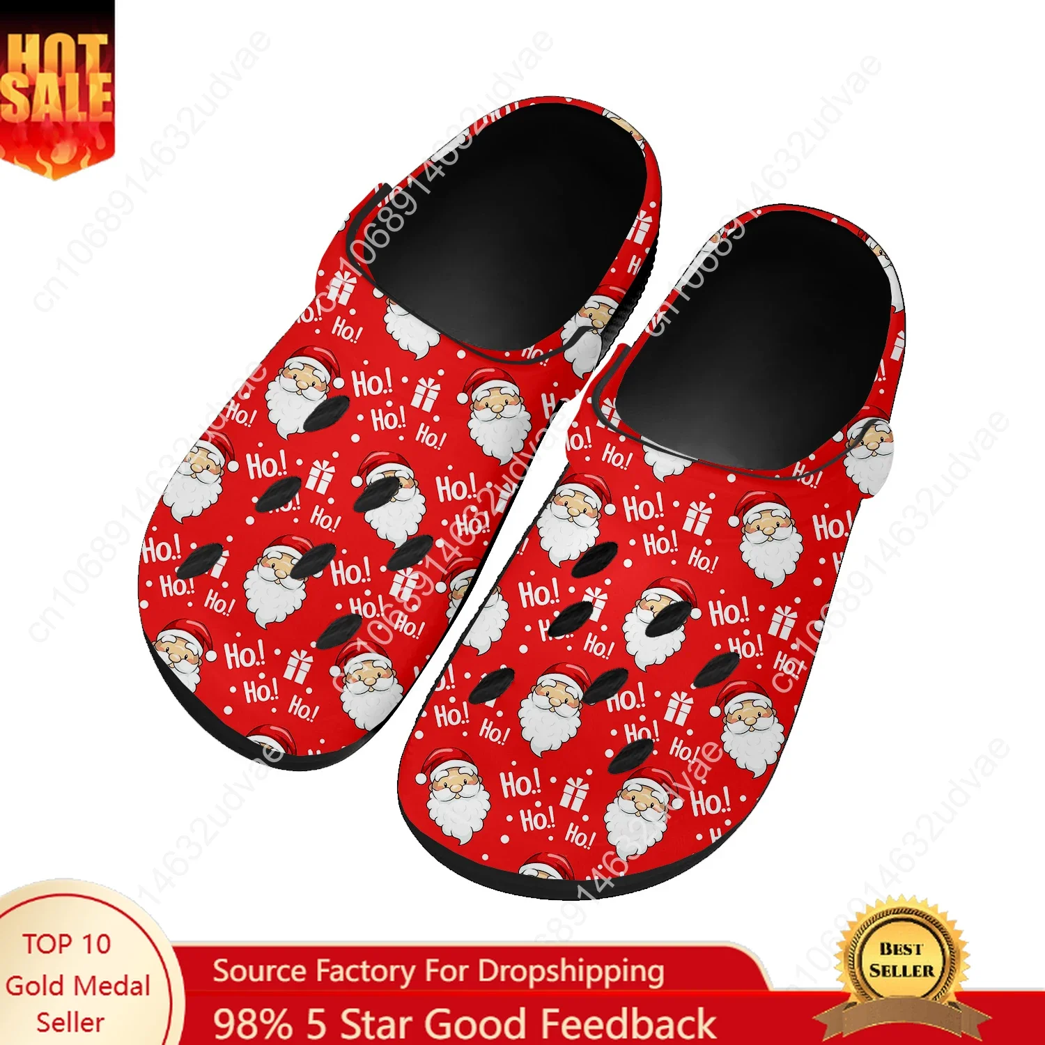 

Mary Christmas Water Shoes Mens Womens Comfortable Fashion Home Garden Clogs Customizd Sandals Beach Breathable Hole Slippers