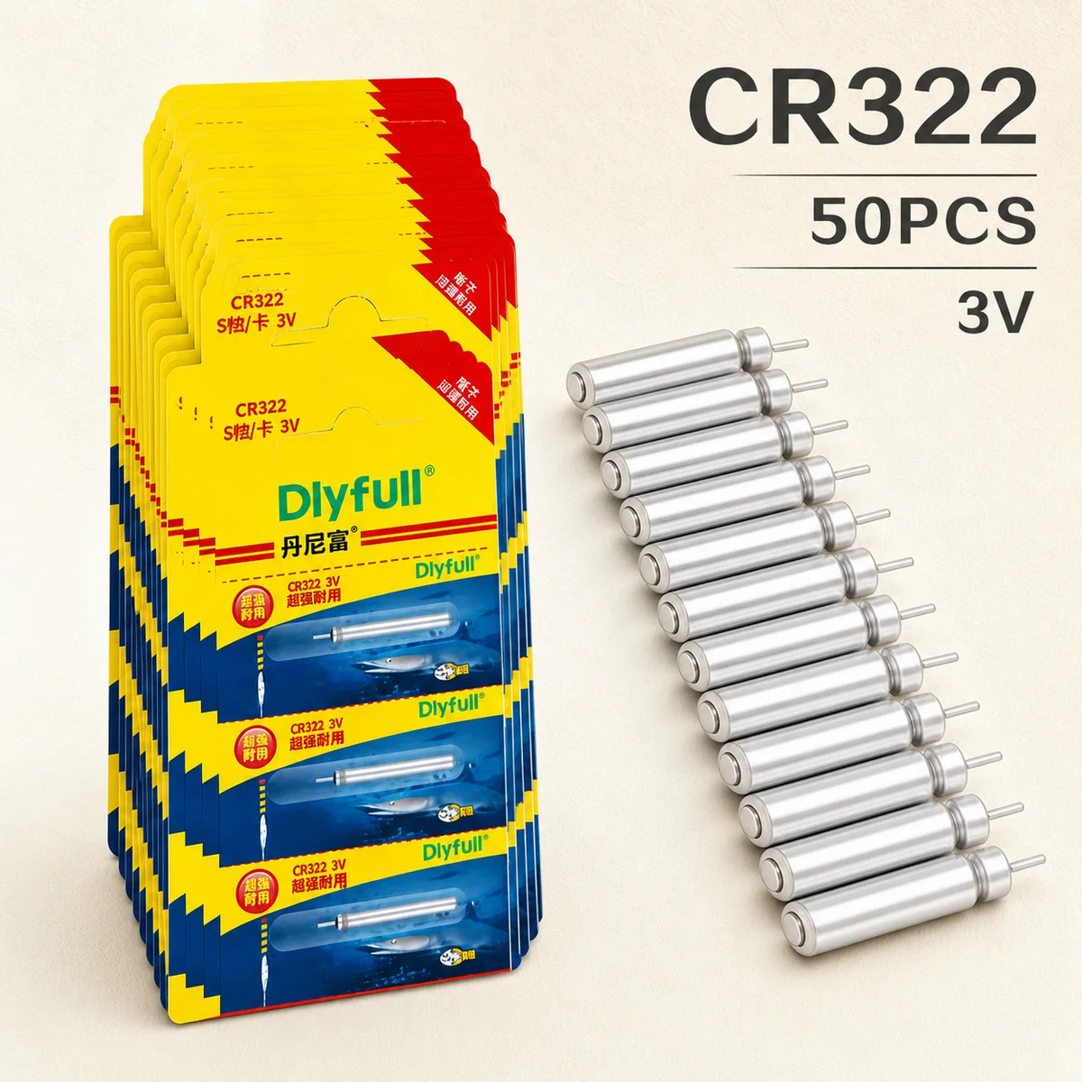 Lithium Coin Cell Battery CR322 5PCS for Luminous Fishing Float Night Electronic Float Tackle Replacement Batteries