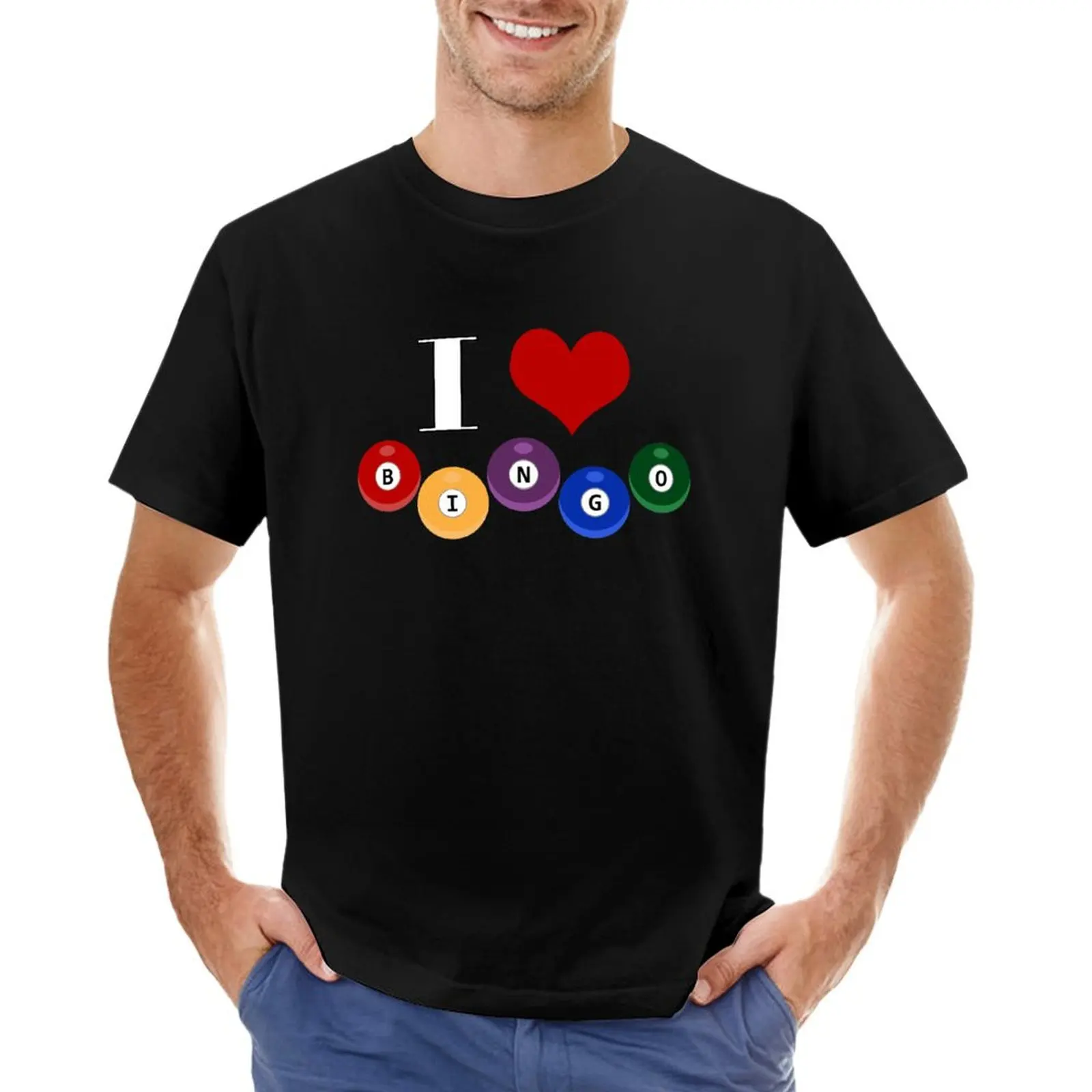 I Love Bingo I Heart Bingo Funny Bingo T-Shirt plus size tops quick-drying t shirts for men graphic