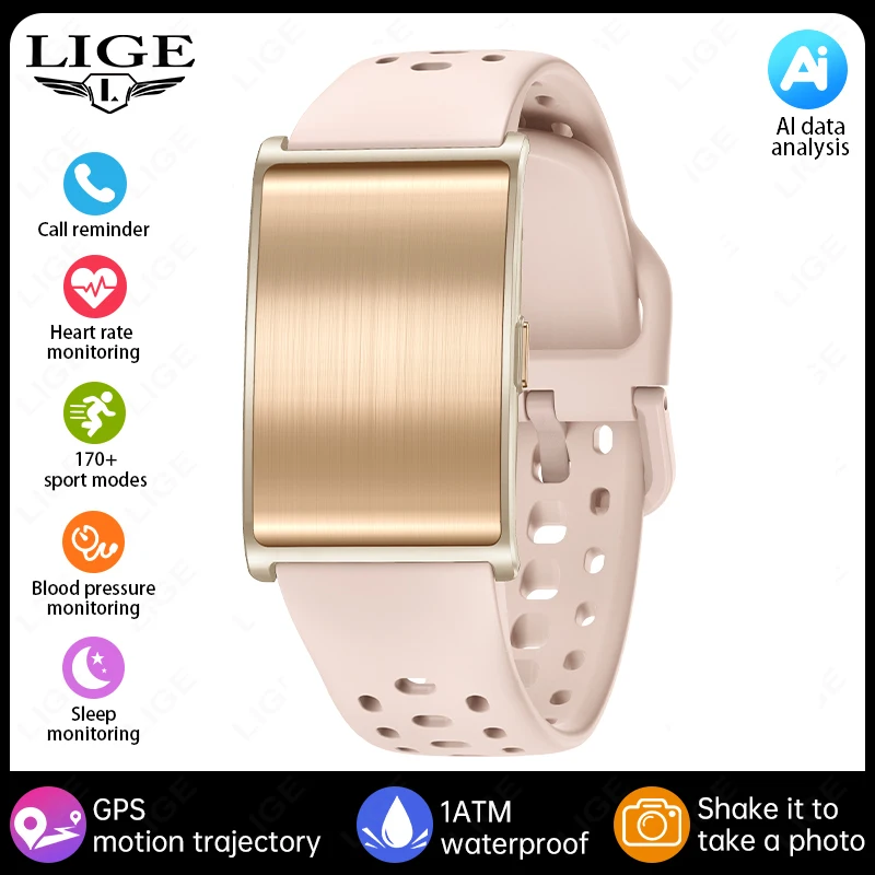 Nieuwe AI Gezondheidsanalyse Smart Watch Sportband Fitness Tracker Hartslag Bloeddruk HRV Monitor Oproepherinnering Slimme armband