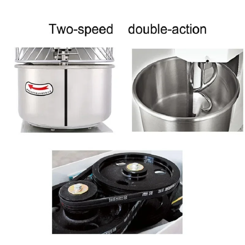 

5 кг, 10 л, регулируемая скорость, спиральный обратный тестомес, постоянная работа, тихая и равномерная скорость