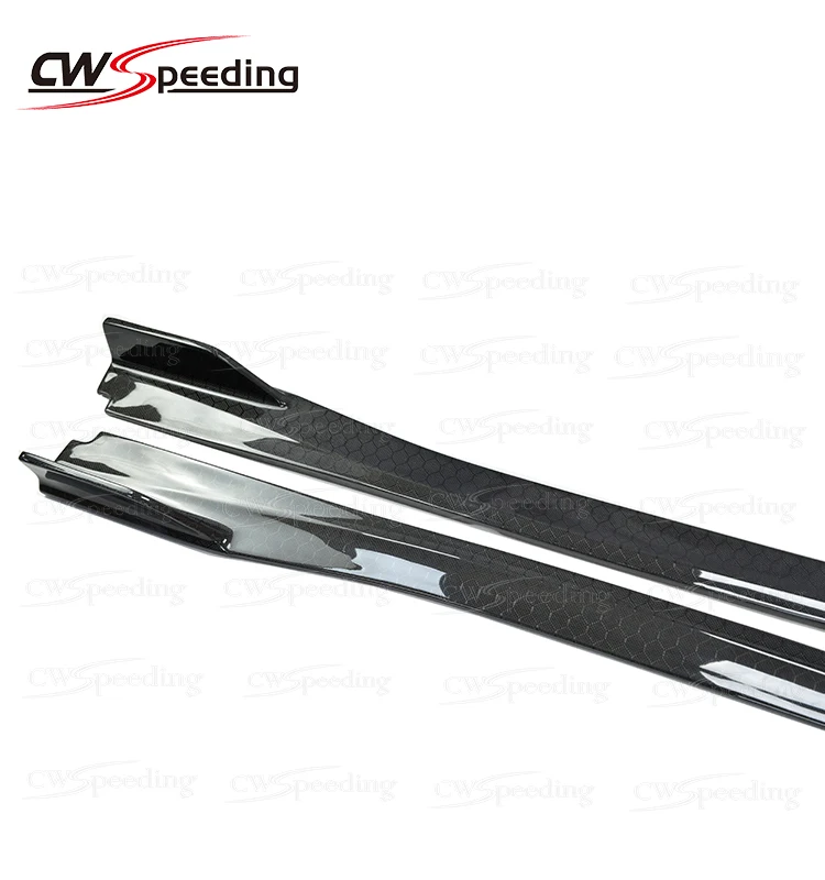 C STYLE HONEYCOMB CARBON FIBER SIDE SKIRTS FOR INFINITI Q50