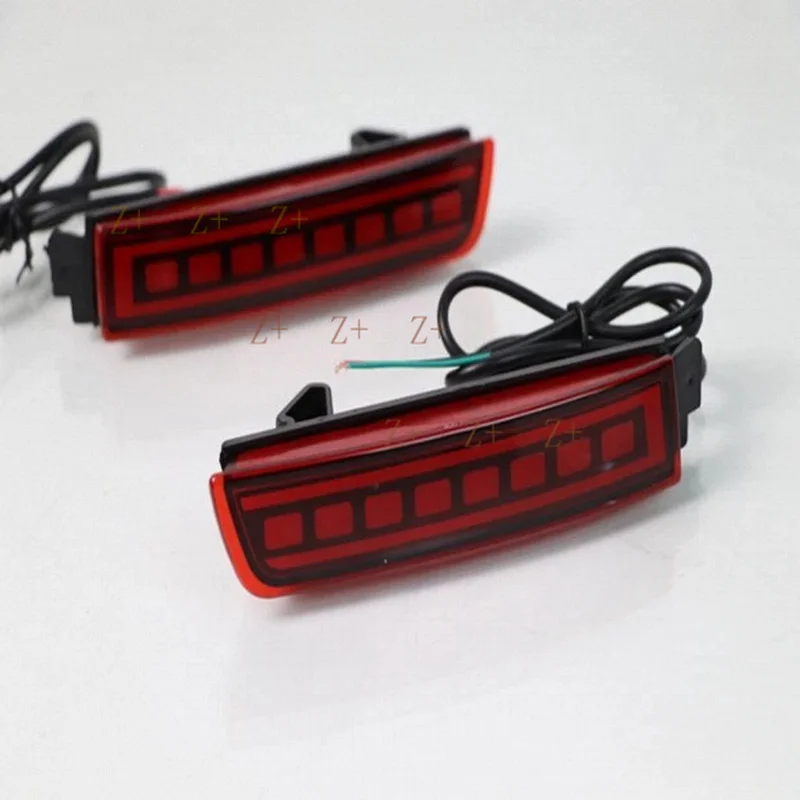 Z+   Pair LED Rear Fog Light Tail Bumper Brake Light Lamp For Nissan Kicks 2017-2020