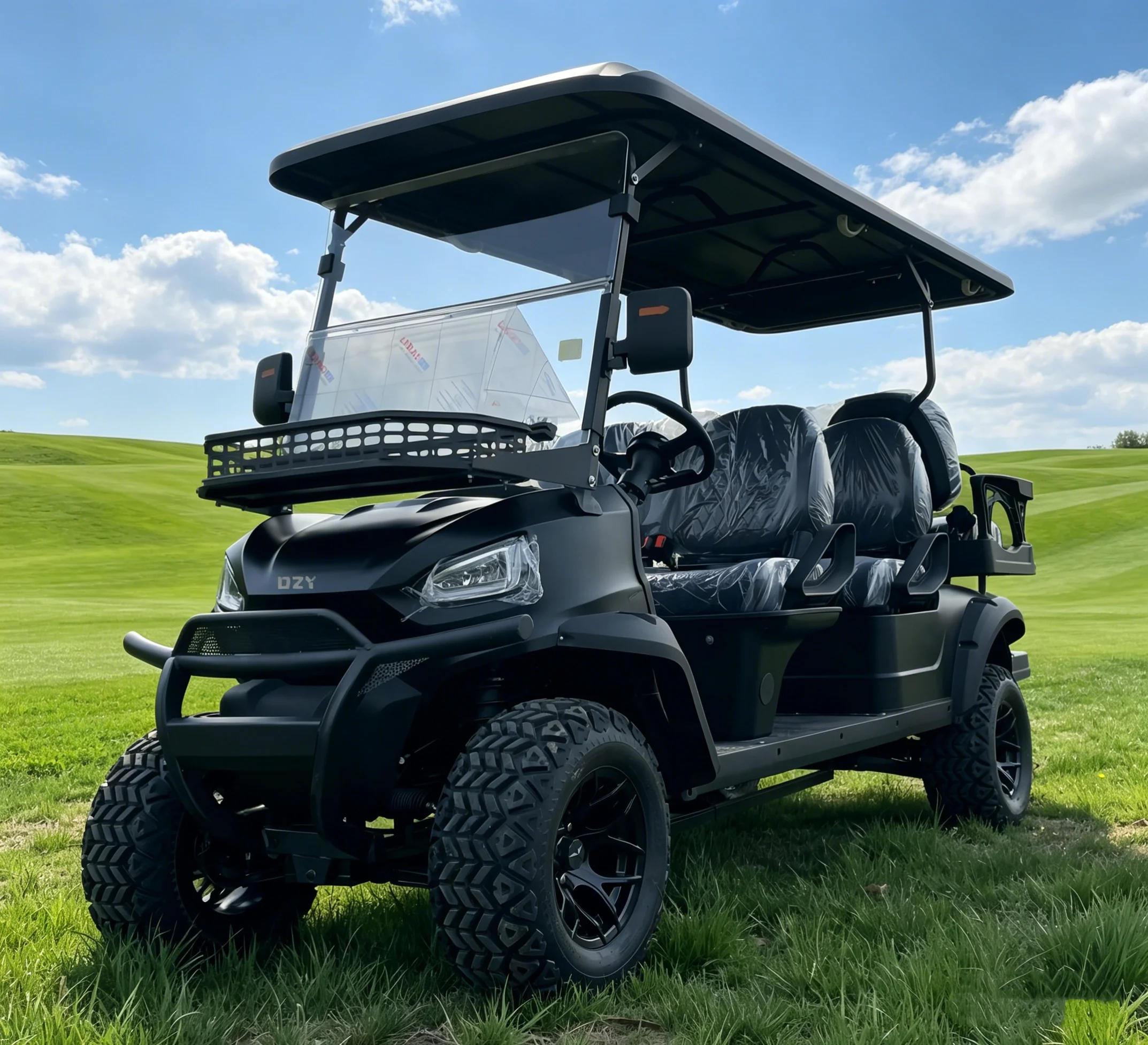 factory Brand New 2026 4/6 seats Golf Cart 72V Battery Lithium Ion Pack Electric Golf Carts   Solar powered golf club car