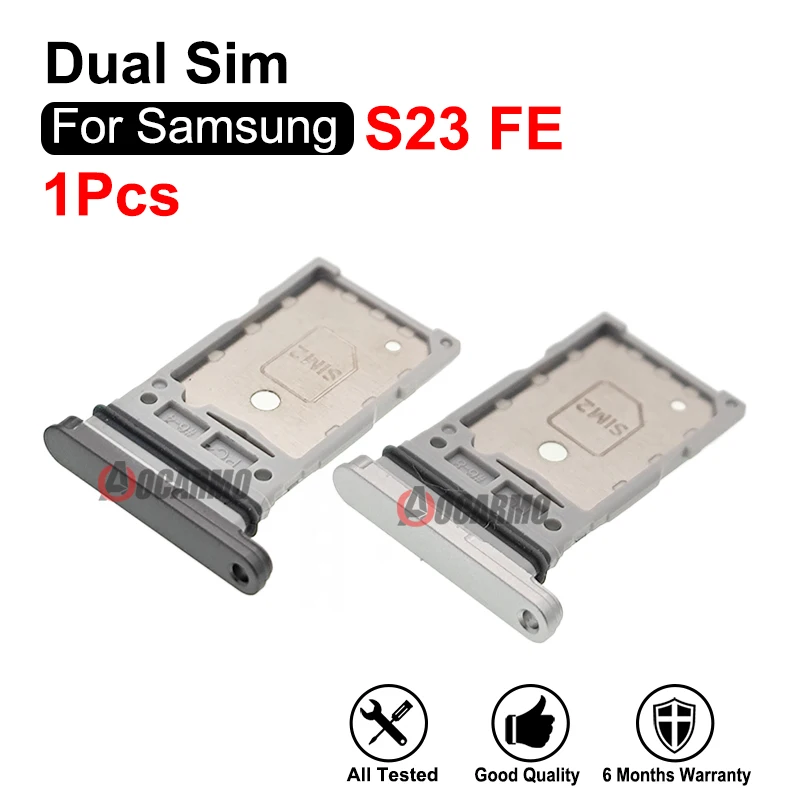 

Запасная часть для Samsung Galaxy S23FE Sim Tray держатель для двух Sim-карт Слот серый белый