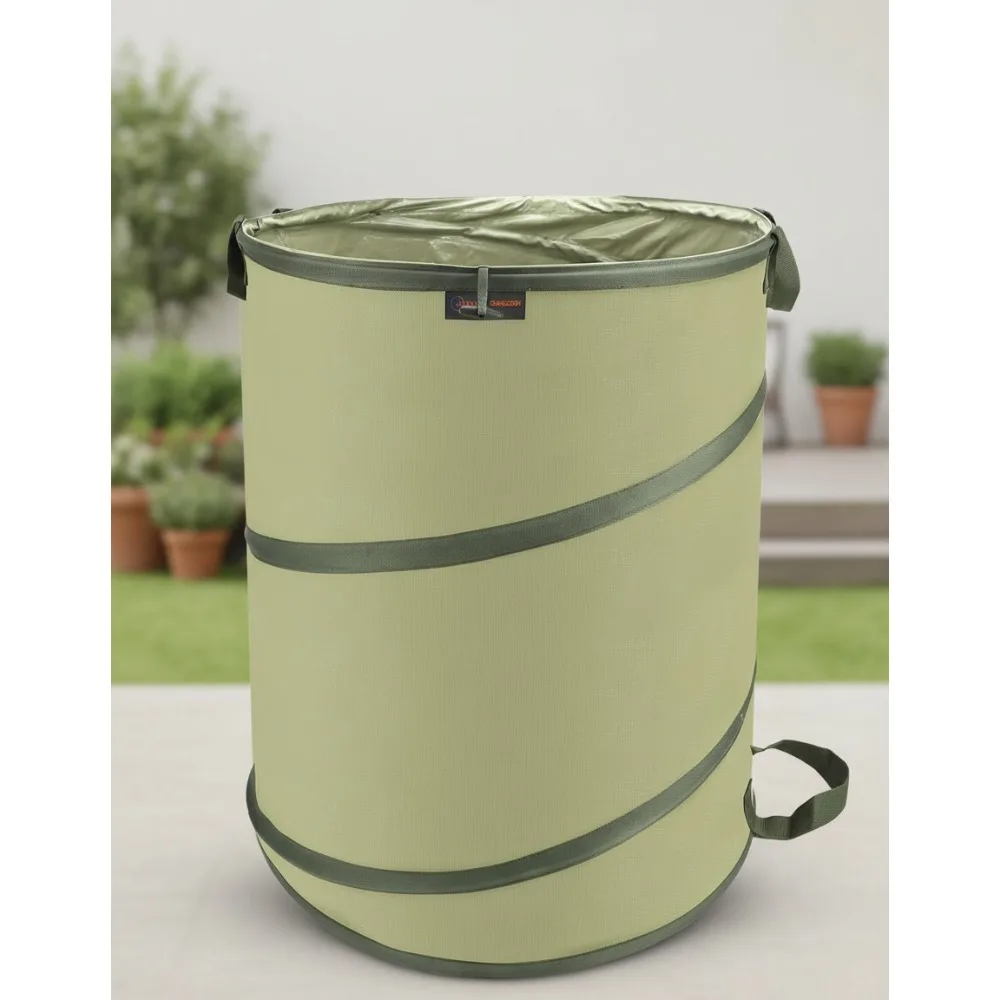 

45 Gallon Collapsible Garden Bag - Heavy Duty Outdoor Trash Can for Camping, Gardening & Party Waste