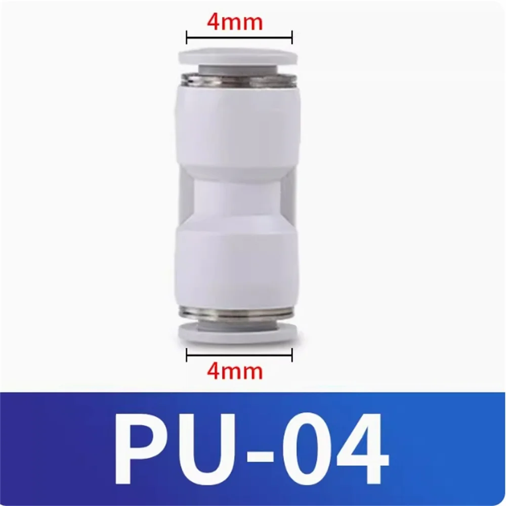 

Pneumatic tracheal quick connector PU straight through 4 6 8 10 12 16mm white