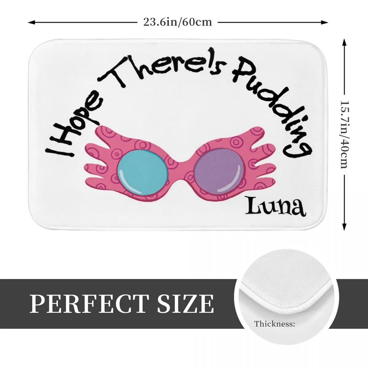 Pudding Luna Lovegood Doormat Kitchen Entrance Home Floor Mat Non-slip Carpet Rug for Balcony Footpad Mats