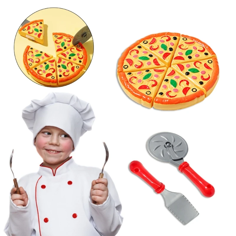 Kinderkeuken Pizza Snijden Speelset Speelgoed Voedsel Snijden Pizzasnijder Wiel