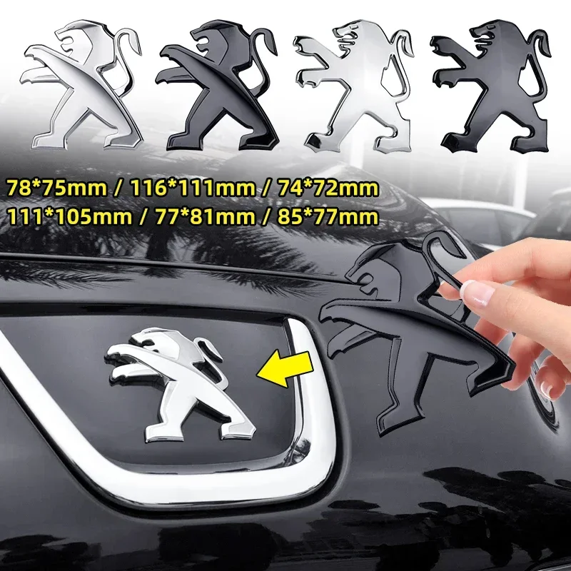 

1pcs ABS 3D Car Emblem Badge Hood Front Rear Trunk Logo for Peugeot 207 307 407 507 508 408 308 206 406 5008 3008 2008 4008