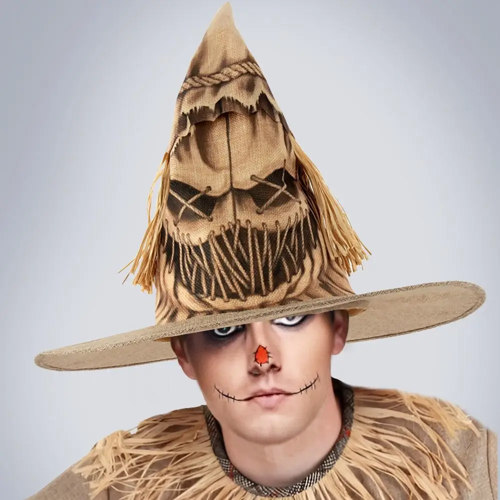 

Fashion Light Weight Scarecrow Hat Dress Up Cosplay Halloween Hat Costume Accessory Witch Hat Halloween Parties