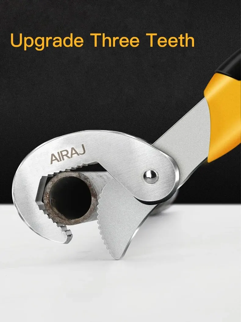 AIRAJ Adjustable Wrench Large Opening Multifunctional Pipe Wrench Universal Wrench Tool Adjustable Bathroom Quick Dual-Purpose