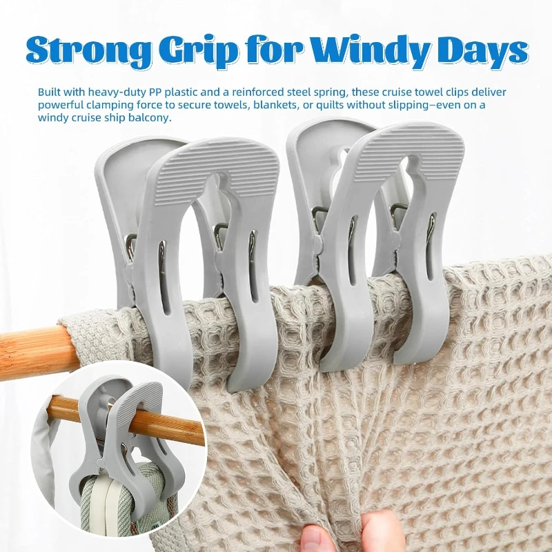 Blanket Clamp Beach Chair Clamp - Equipped with Strong Spring Clamping Force And Anti-Slip Teeth, Suitable for Clothes, Towels