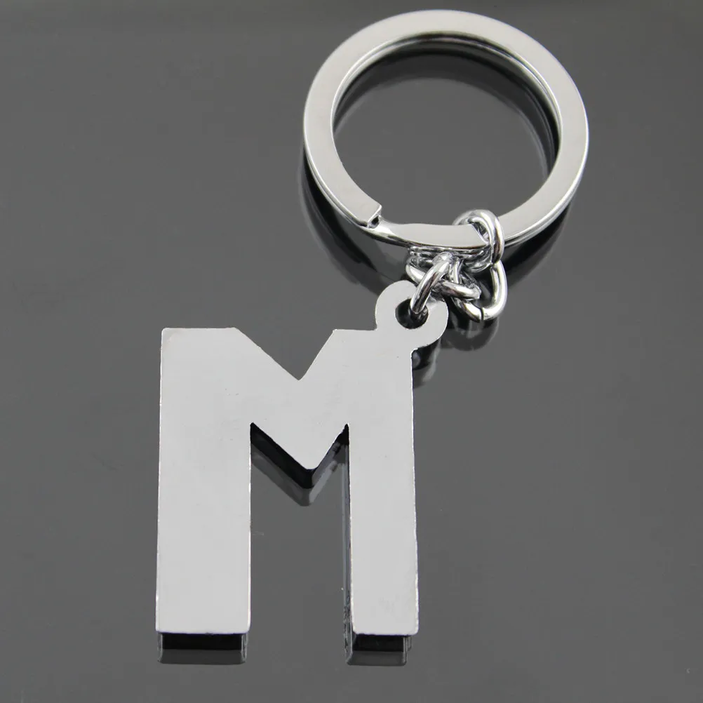 Llavero con Letra M Brillante de Diamantes de Imitación, Anillo Metálico Premium, Colgante de Alfabeto para Decoración de Bolsos y Llaves, Elegante Regalo para Seres Queridos