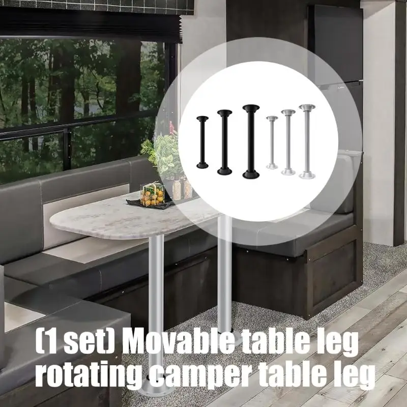 

Adjustable Aluminum Construction RVs Table Leg With Base For Secure Installation On Boats And Campers Easy Installation D7YA