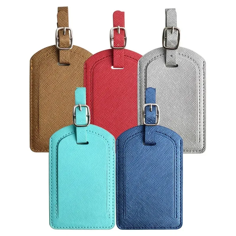 1PC PU Leather Luggage Tag Baggage Boarding Bag Tag Suitcase Luggage Case Bag Name ID Address Holder Label Travel Accessories