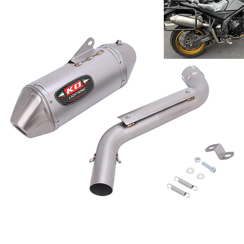 

Motorcycle Exhaust System Mid Link Pipe Muffler Tips Stainless Steel Slip On Escape High Quality For Voge 625DS DS625X 2025 2026