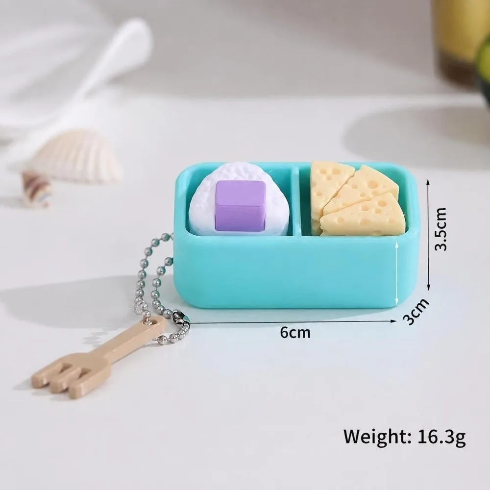 Funny Japanese Style Sushi Keyboard Keychain Cartoon Creative Fidget Keychain Simulation Food Handbag Charm For Stress Relief
