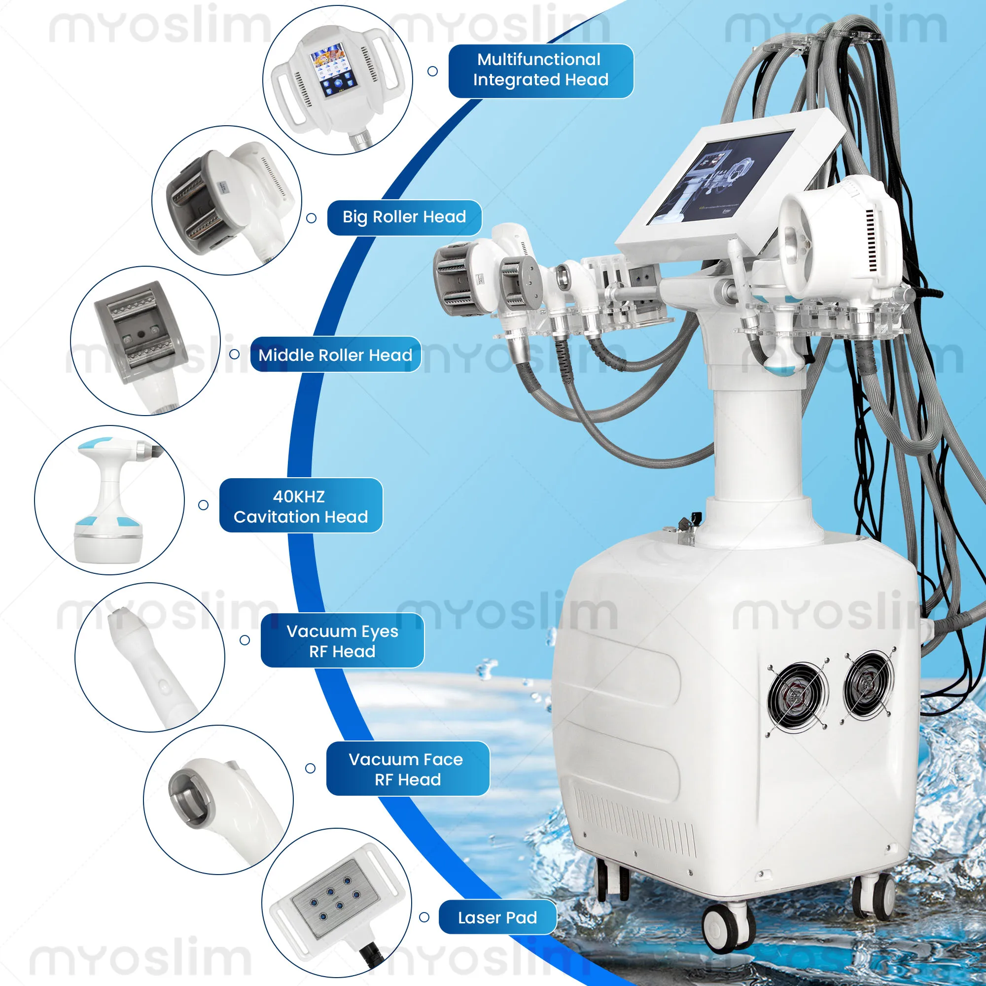 V10 Multifunctional VELABODY SHAPE Body Slimming Cavitation Cellulite Fat Removal Vacuum Roller Eye Care Weight Loss Machine
