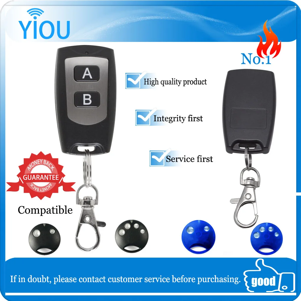 

YIOU 100% compatible SMILO SM2 / SM4 433.92MHz channel Garage door remote control wireless transmitter receiver