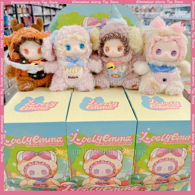 

Hot Original Lovely Emma Pockets Zoo Series Plush Dolls Blind Box Toys Action Anime Figure Model Mystery Box Customized Gift