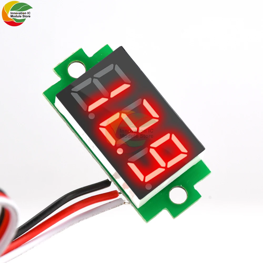 0.36 inch DC 4.7-32V 2 Wires Mini Digit Display Voltmeter Mini LED Digital Panel Volt Voltage Meter Instrument Car 12V 24V