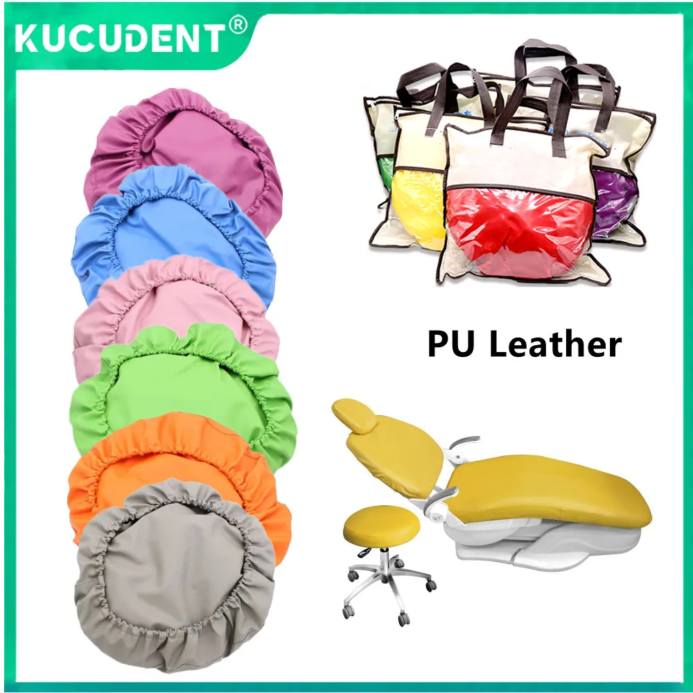 

Dental Chair Covers PU Leather Elastic Waterproof Protective Case Sleeves for Unit Seat Back Headrest Pad Waterproof Dentist Lab