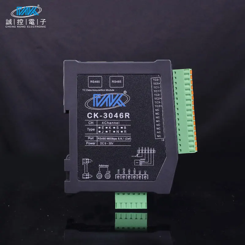 CK-3046R 4 ports RS485 Communication Ethernet/IP réseau Cascade Thermocouple entrée PLC Module d'extension IO à distance
