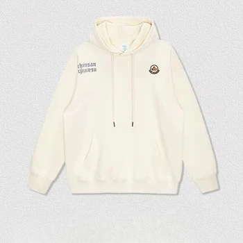 레터 프린트 커플 후드 패션 트렌드 맨투맨, 캐주얼 루즈한 여성 후디, 럭셔리 브랜드 풀오버 아웃웨어, 가을 겨울 