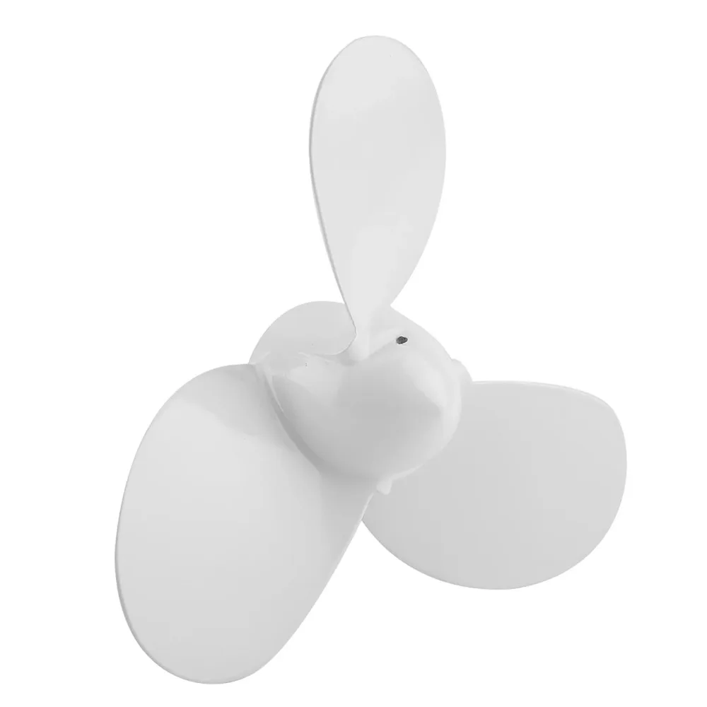 With Three Leaves Metal Outboard Propeller White 7 1/4X5-A Outboard Engine Propeller Aluminum Alloy Ship Spare Parts Propelleres