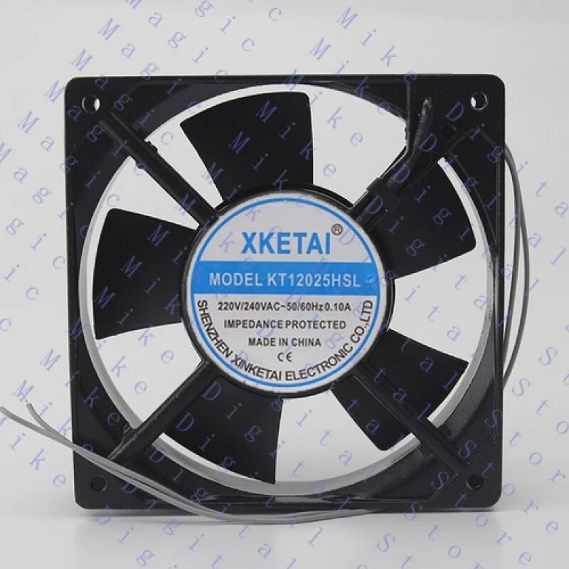UU  FOR XKETAI KT12025HSL 220/240V 0.10A 12025  Double Ball Cabinet Cooling Wind 2-wire