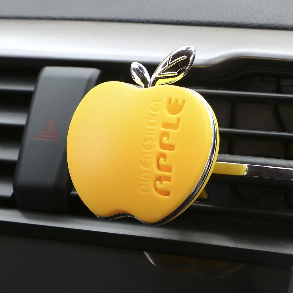 Car Perfume Air Freshener Apple Shape Original Fragrance Orange Lemon Apple Strawberry Lavender Scent Automobile Accessories