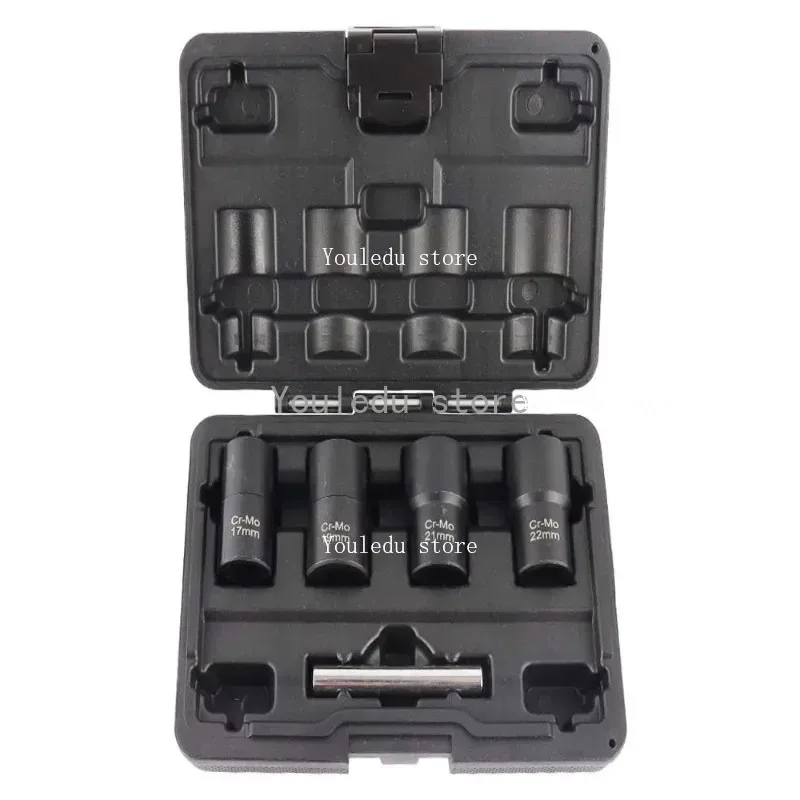 5-piece Damaged Rusty Nut Bolt ScrewTire  Extractor Non-Slip Sleeve Tool Set 1/2Inch