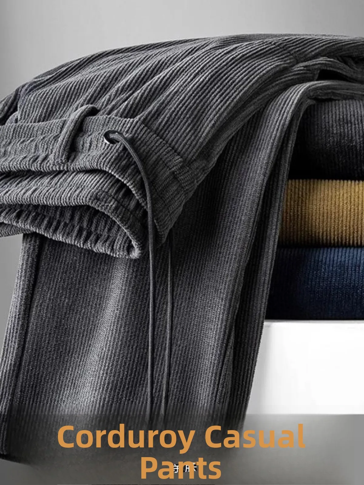 

Corduroy Men's Pants plus Size Autumn Winter Thiened Casual Loose Sports Straight Leg Long Trousers Faion Urban Sle