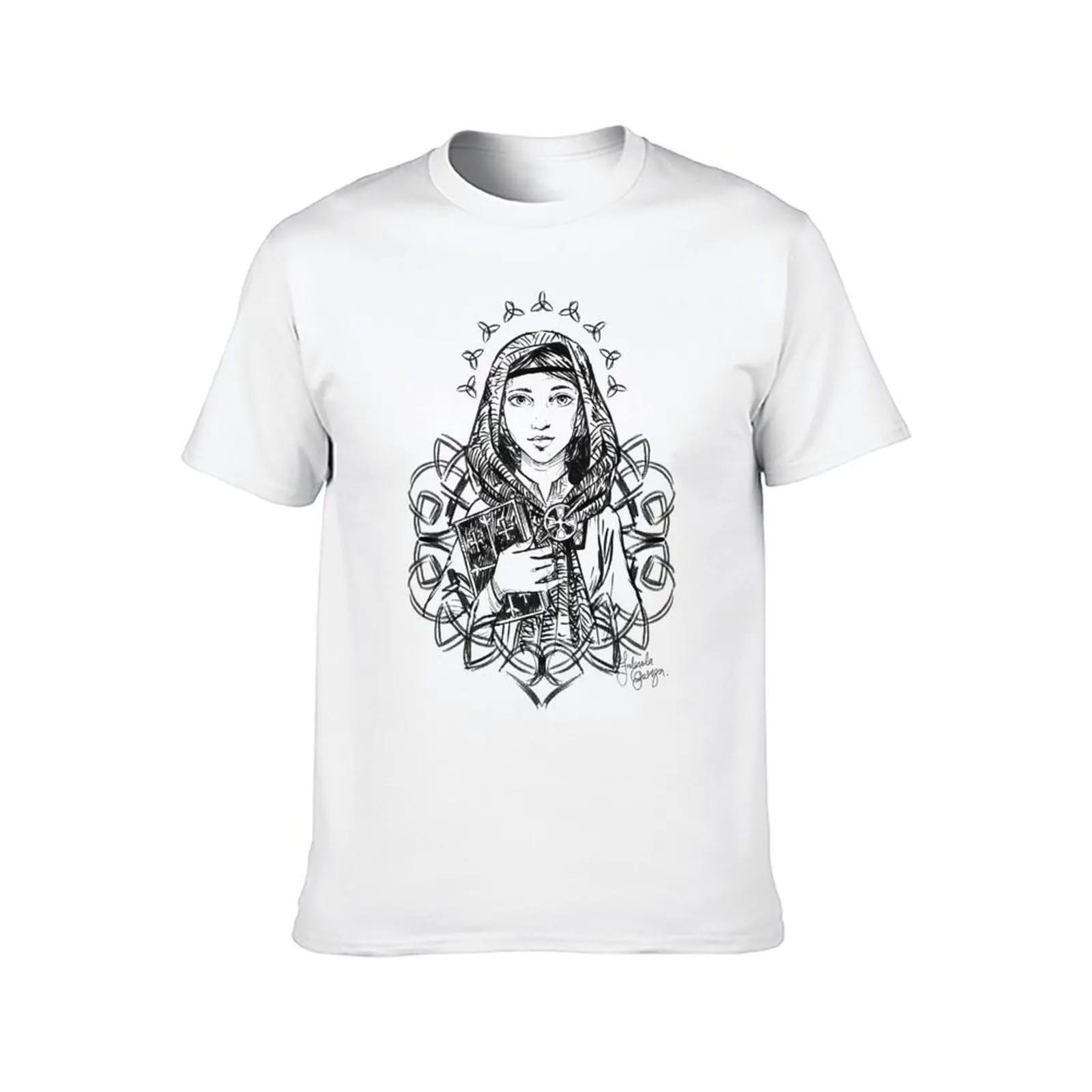 تي شيرت Saint Dymphna in SEAFOAM تي شيرت رجالي برسومات تي شيرت رجالي