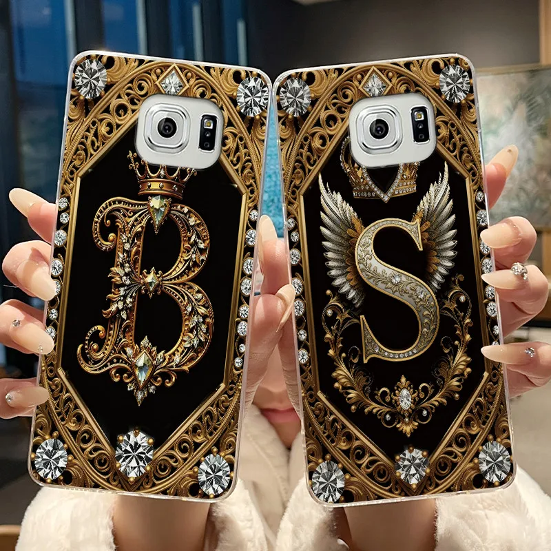 Capa Fashion Retrô com Letras para Samsung Galaxy S6 Edge Plus G928F, Capa para Samsung Galaxy S6 G920F S6 Edge G925F, Fundas