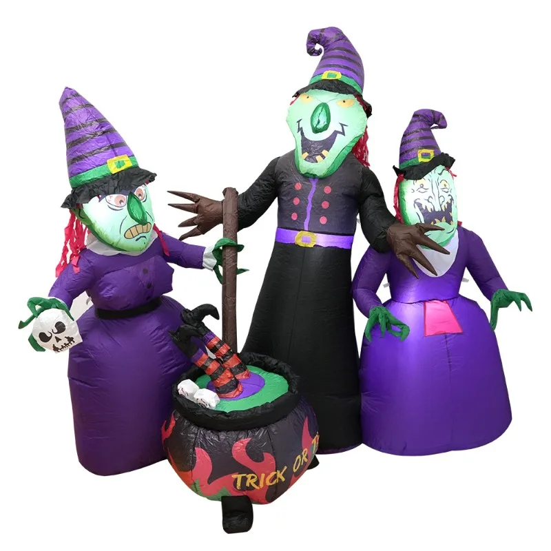 

Halloween Witch Inflatable Model Halloween Courtyard Horror Luminous Party Decoration Supplies Witch Inflatable Model