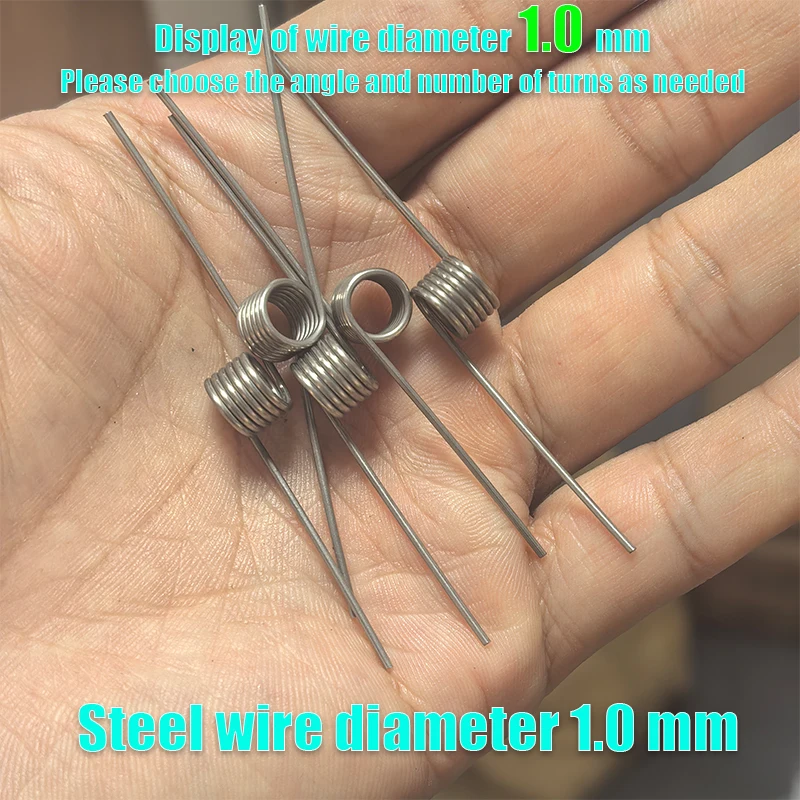1,0 mm Drahtdurchmesser Präzisions-Torsionsfeder Hochfeste V-förmige Feder kann individuell angepasst werden 60 ° /90 ° /120 ° /180 ° – Detail 2