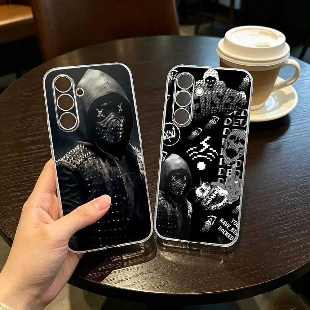 Game W-Watch Dogs 2 Phone Case For SamsungA10,12,20,21S,30,31,40,50,51,52,70,71 Transparent Cover