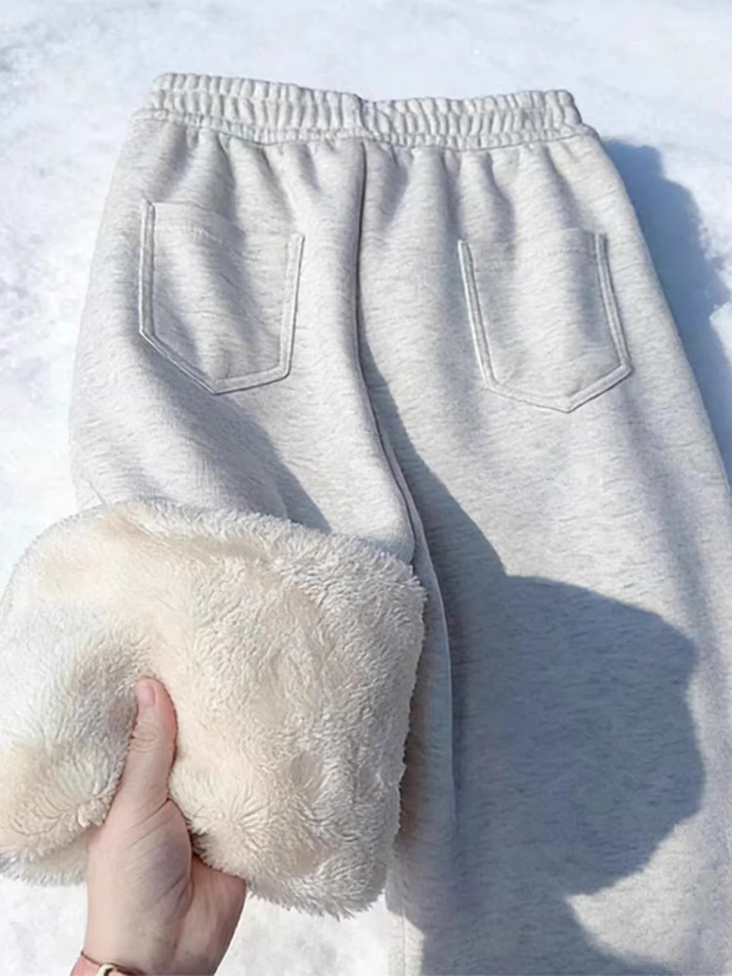 

Thiened Lamb бархатные лыжные брюки мужские зимние уличные утепленные брюки молодежные повседневные широкие брюки из полиэфирного волокна прямая трубка