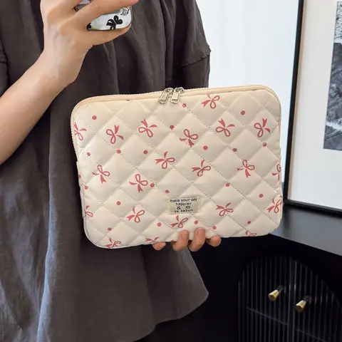 1 st blommig quiltad laptopväska 11 tum/13 tum/15 tum datorväska skyddande fodral laptopfodral datorsurfplatta fodral väska 8 best sales anteckningsboksväska - №5