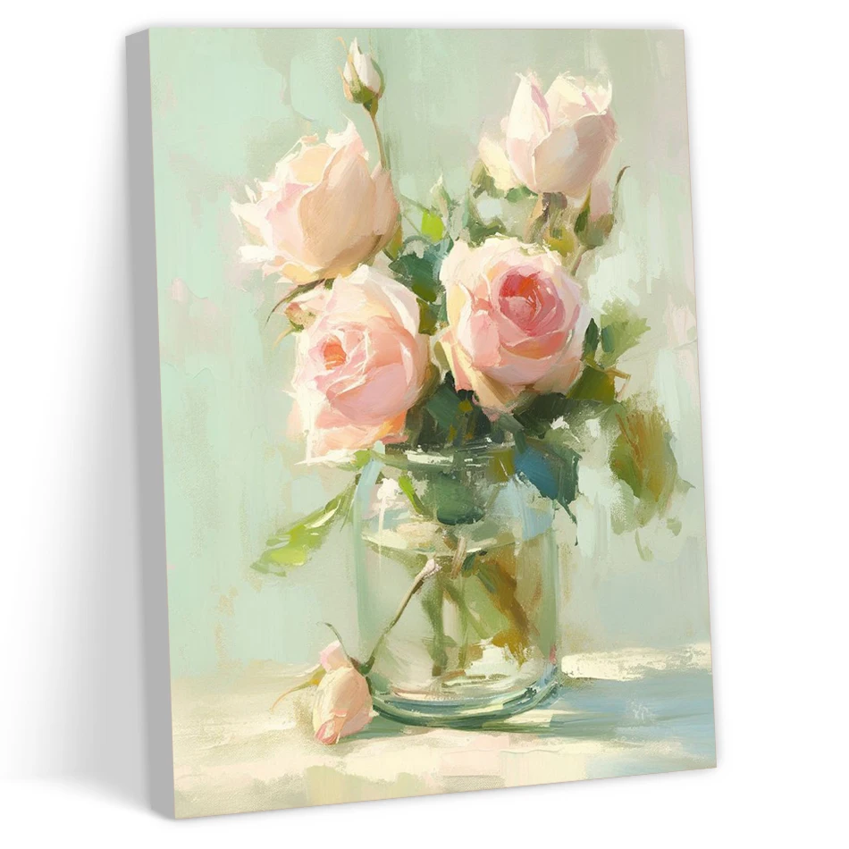 CHENISTORY Painting By Numbers On Canvas For Adults Paintings To Paint Picture Drawing Flowers Livingroom Decorations For Home