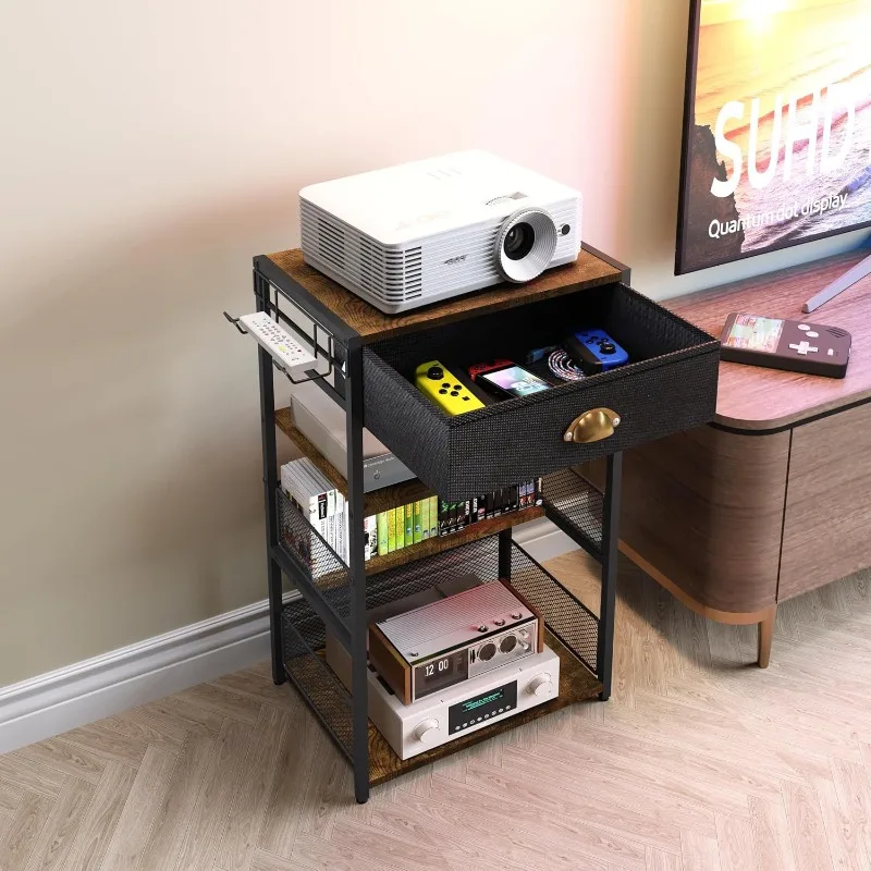 Iron wood combined game rack audio rack record player table rack living room bedroom multi-functional storage