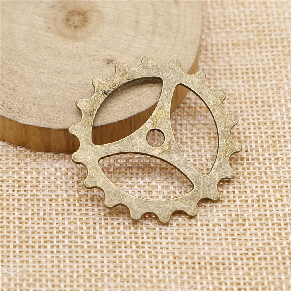 WYSIWYG 4 sztuk 40mm biegów Steampunk Charms wisiorek DIY ocena biżuteria 2 kolory antyczne srebro kolor antyczne odcień brązu — zdjęcie 4