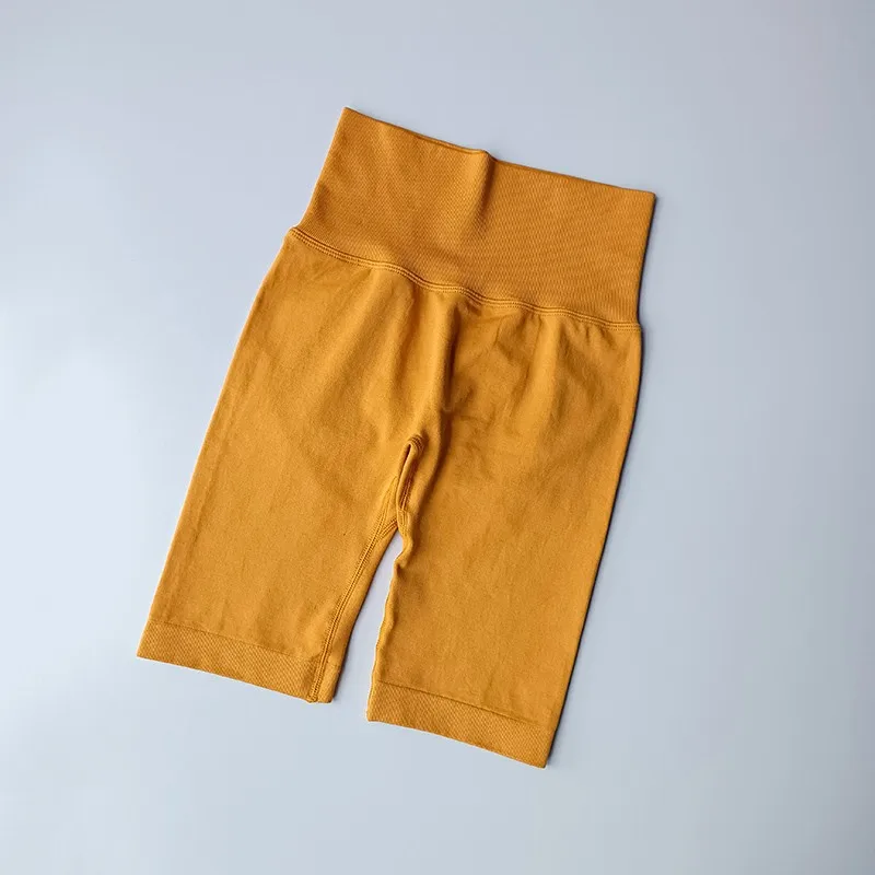 Damen Yoga-Shorts mit hoher Taille, Sport-Shorts, Hüft-Push-Up, weiche Fitness-Shorts, schnelltrocknende Laufshorts, Bauchkontrolle, Workout-Gym-Shorts – Detail 3