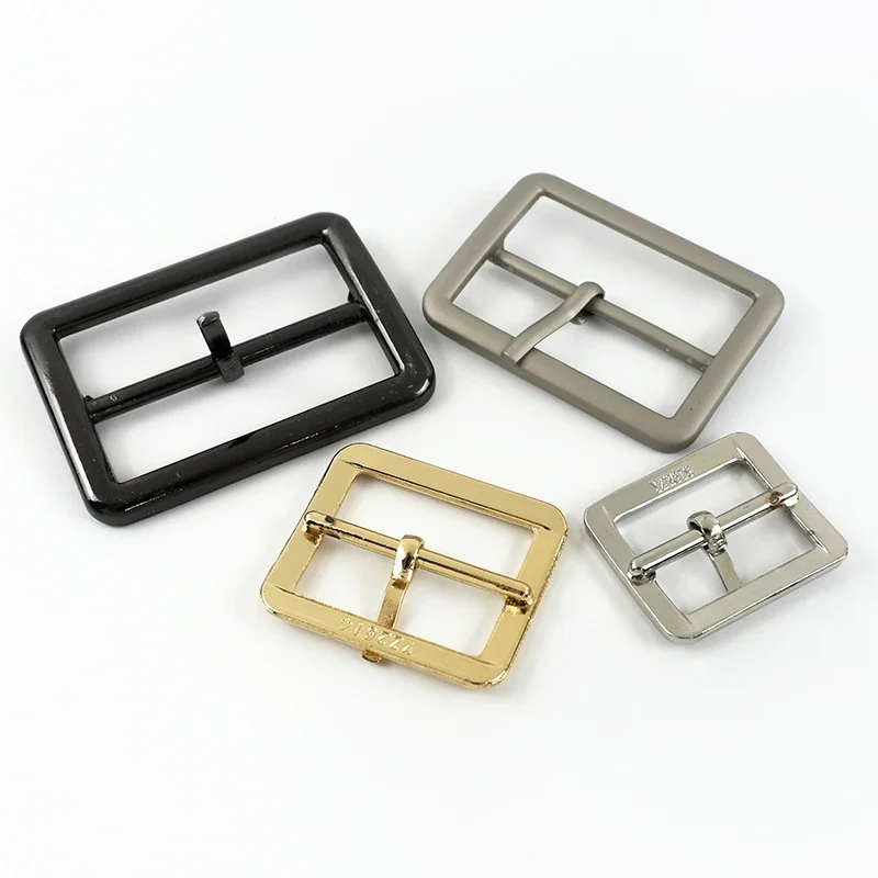 Meetee 10Pcs 20-50mm Metal Pin Buckle Bag Strap Slider Webbing Adjust Hook Decoration Clasp Garment Belt Buckles Clips Accessory